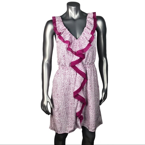 LOFT Dresses & Skirts - Ann Taylor LOFT Polka Dot Ruffle Dress B-A
